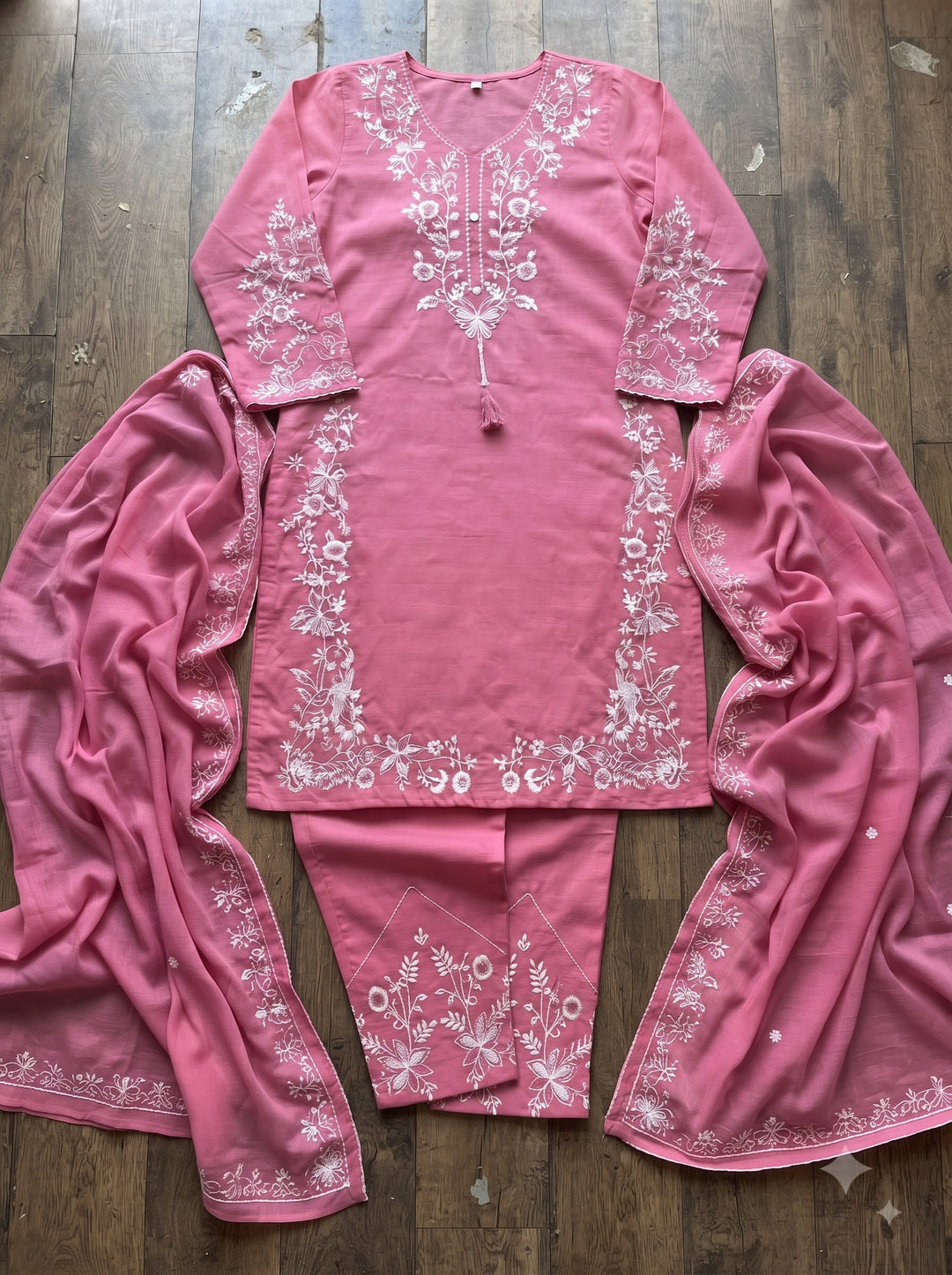 Pretty Petal Cotton Kurti Set