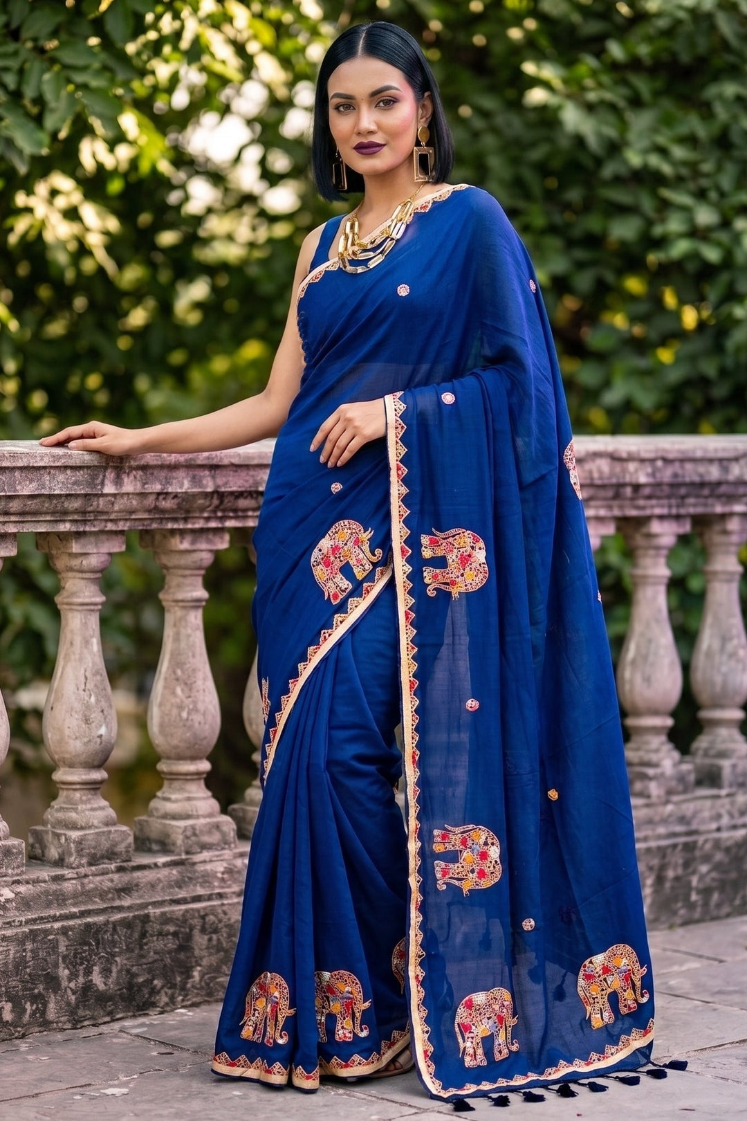 The Artisan Procession Mul Cotton Saree