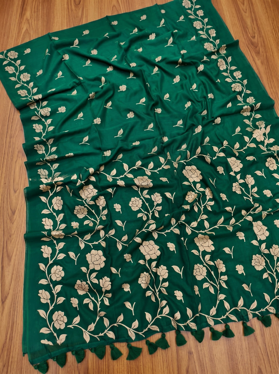 Pushpakunj Pure Mul Cotton Saree