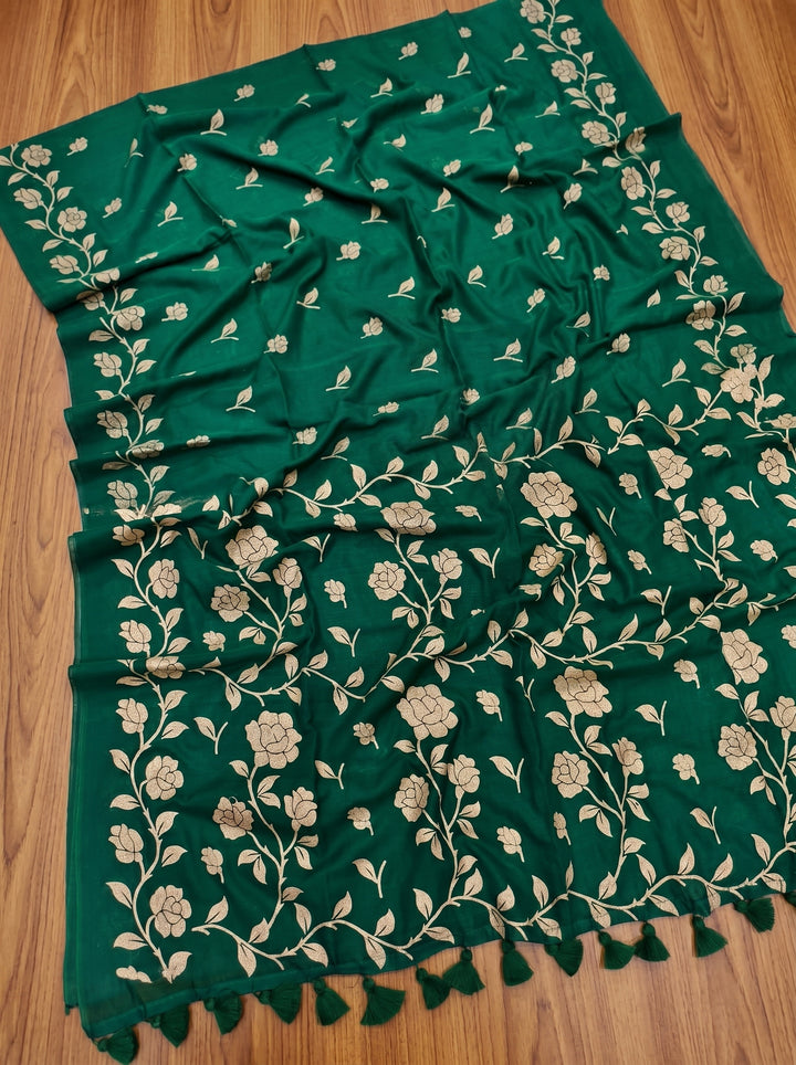 Pushpakunj Pure Mul Cotton Saree