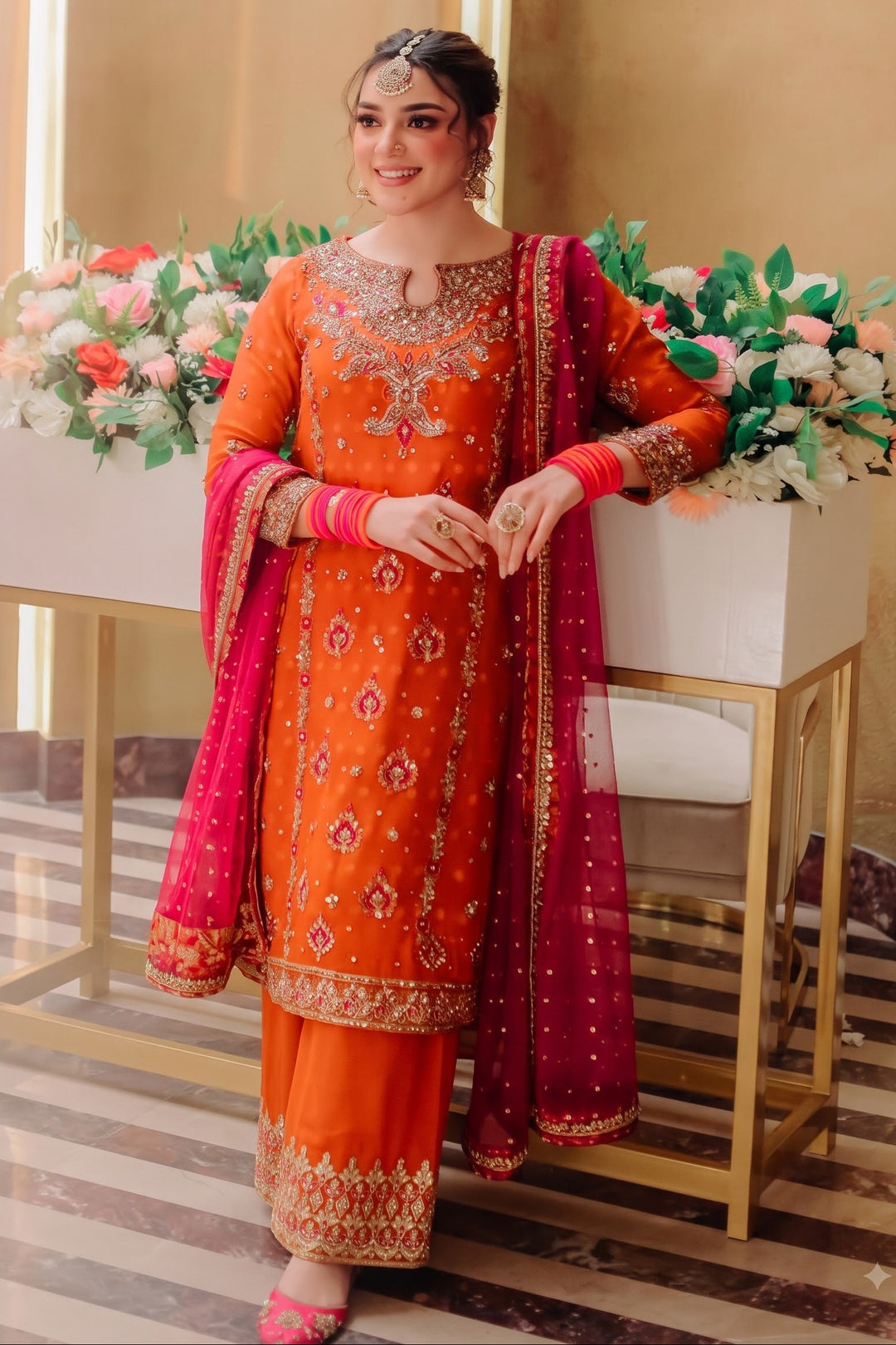 Diwali Allure Partywear Georgette Kurti Set
