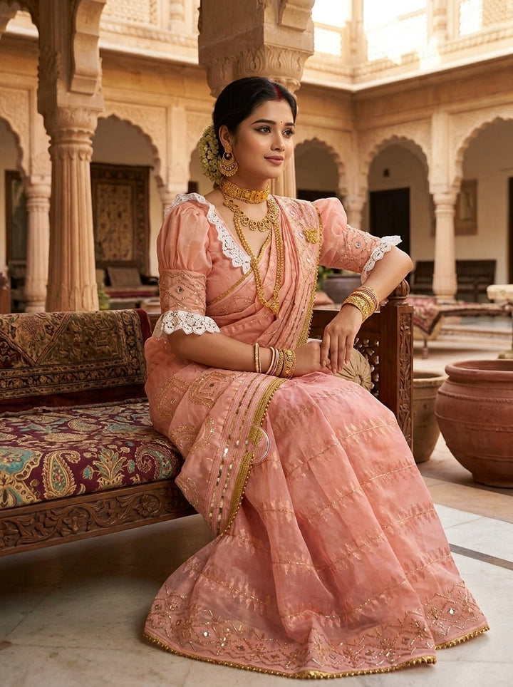 Monihar Katdana Jamdani Saree With Blouse (Combo)