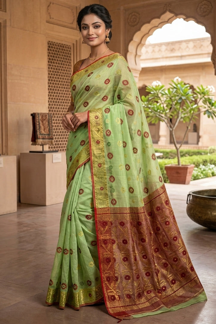 Suvarna Shobha Bengal Jamdani Saree