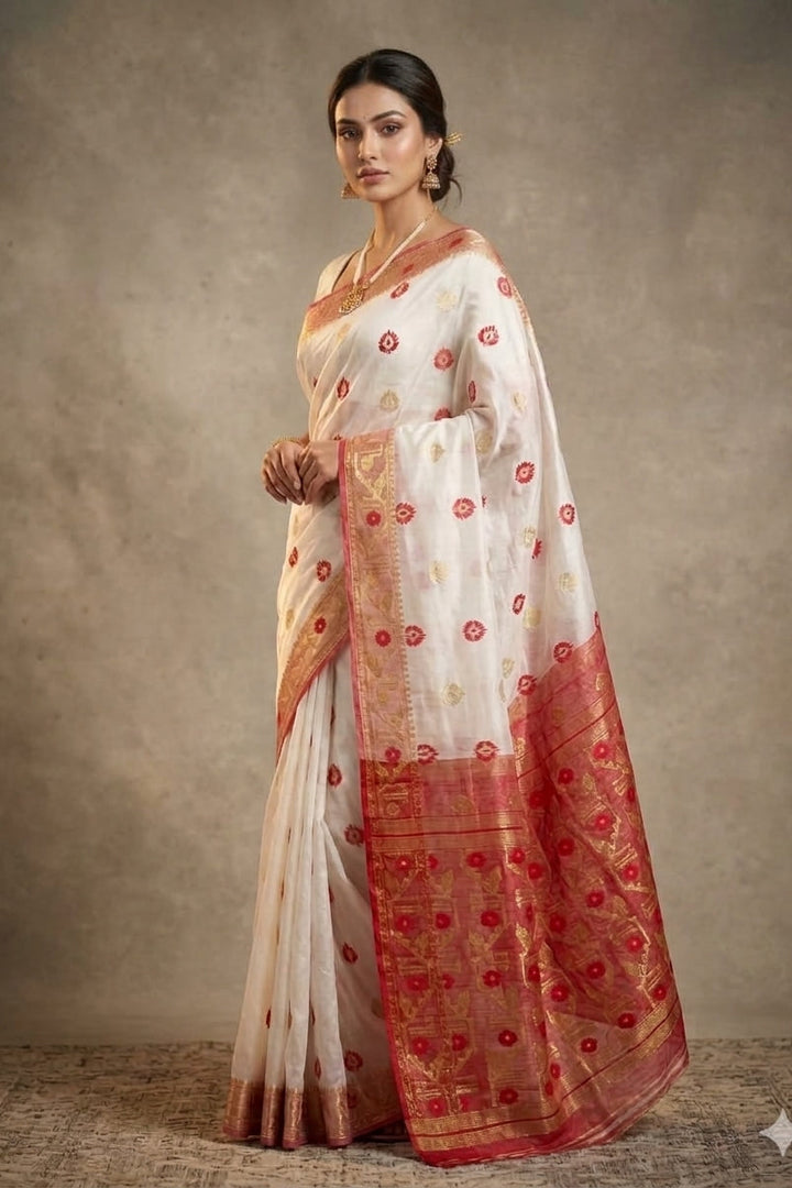 Suvarna Shobha Bengal Jamdani Saree