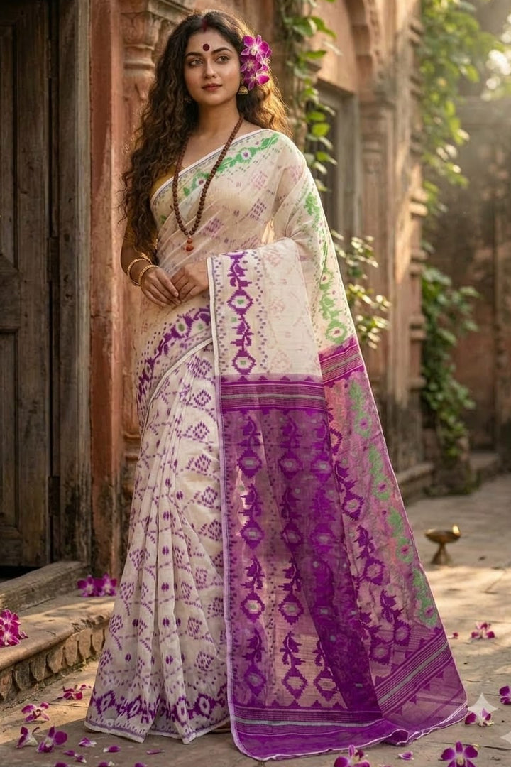 Balaka Premium Ganga Jamuna Jamdani Saree