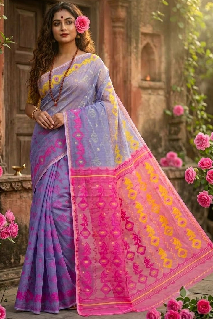 Balaka Premium Ganga Jamuna Jamdani Saree