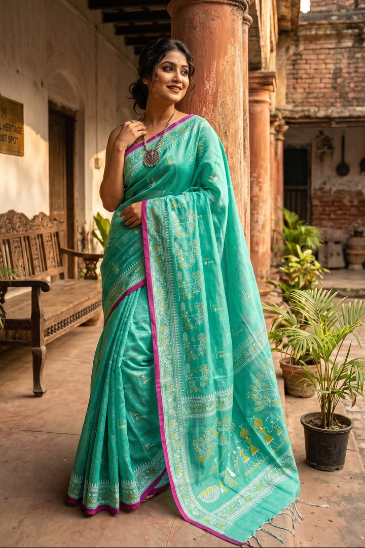 স্মৃতিচারণ (SmritiCharon )Tissue Cotton Saree