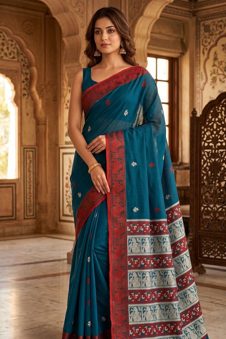 Ethereal Epics Cotton Baluchari Saree