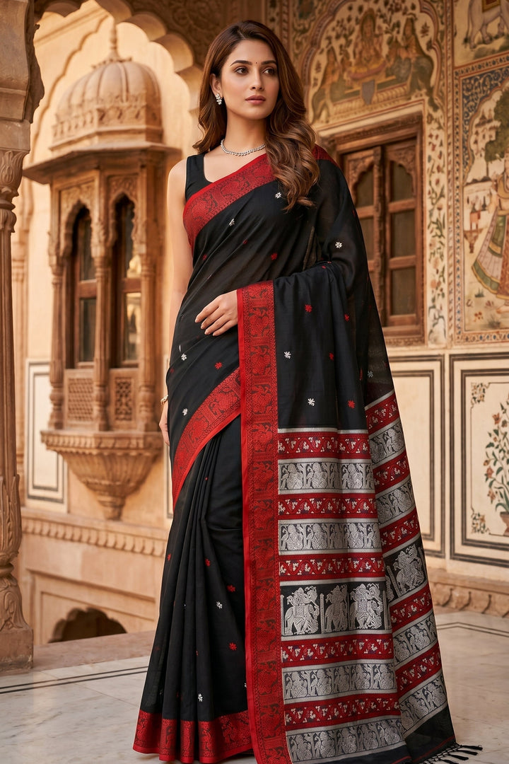 Ethereal Epics Cotton Baluchari Saree
