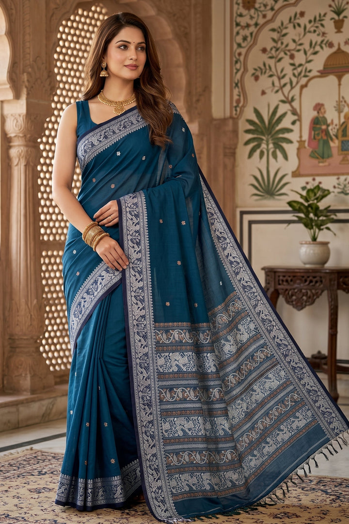 Ethereal Epics Cotton Baluchari Saree