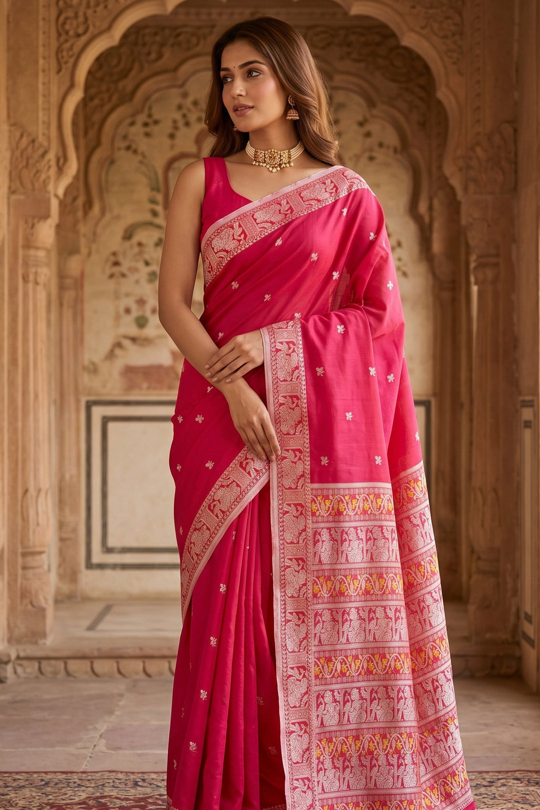 Ethereal Epics Cotton Baluchari Saree