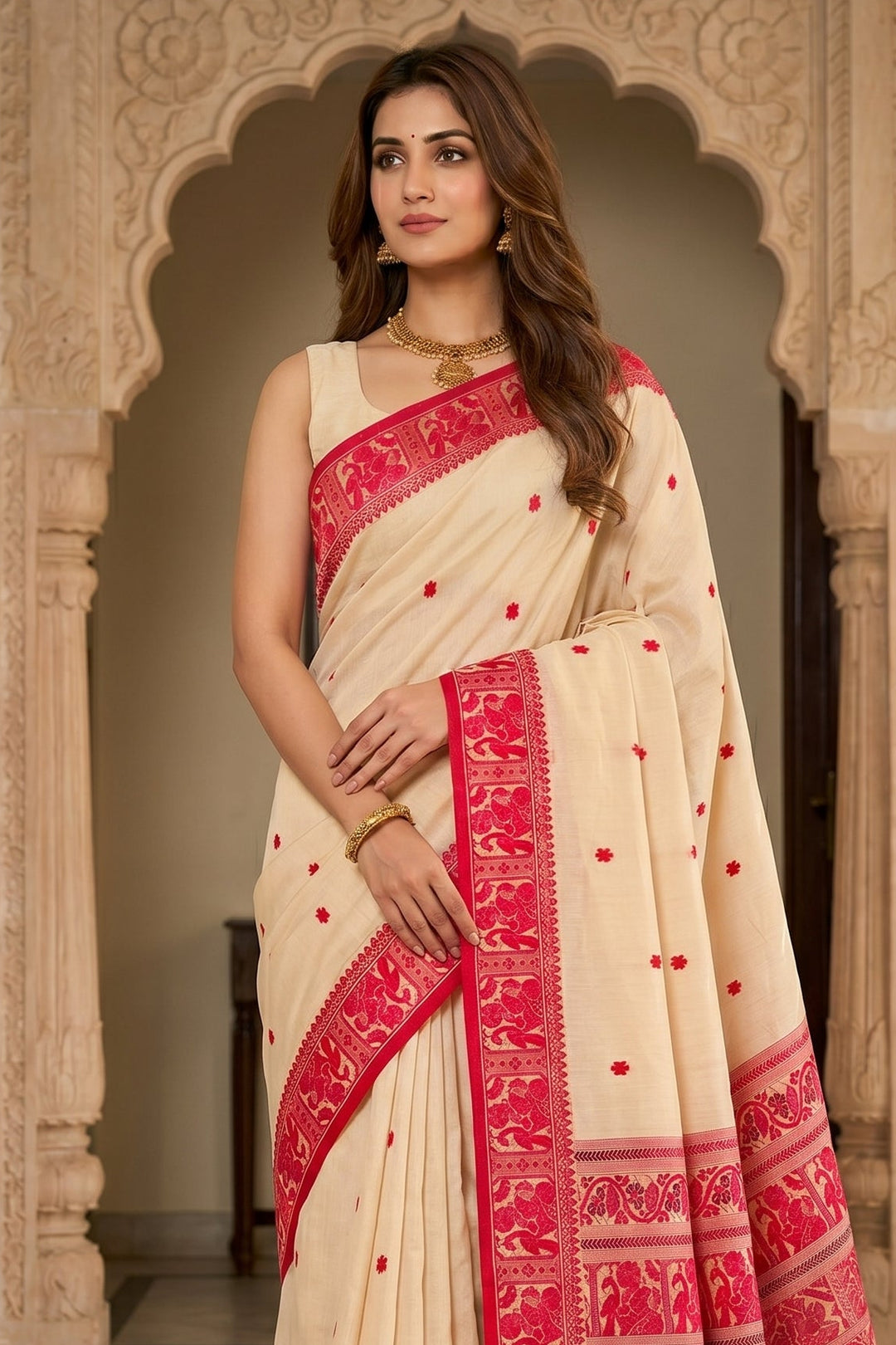 Ethereal Epics Cotton Baluchari Saree