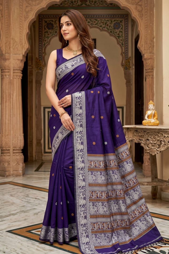 Ethereal Epics Cotton Baluchari Saree