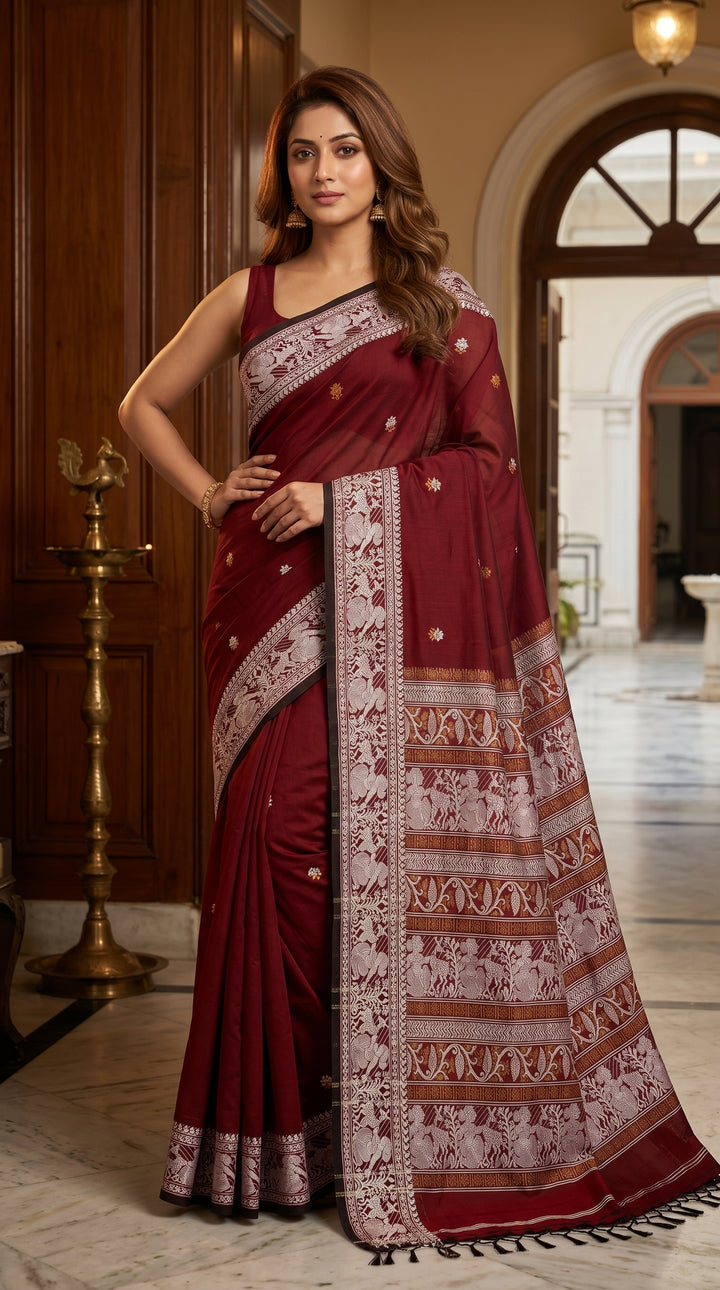 Ethereal Epics Baluchari Saree