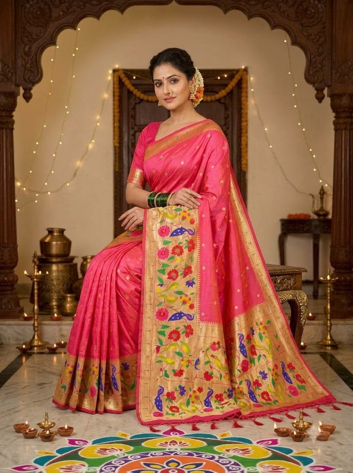 Shahi Kanjivaram Paithani Silk Saree