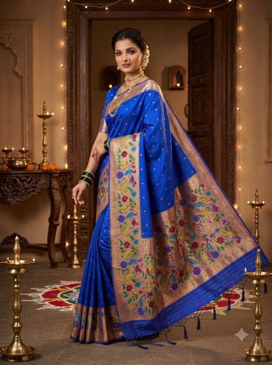 Shahi Kanjivaram Paithani Silk Saree