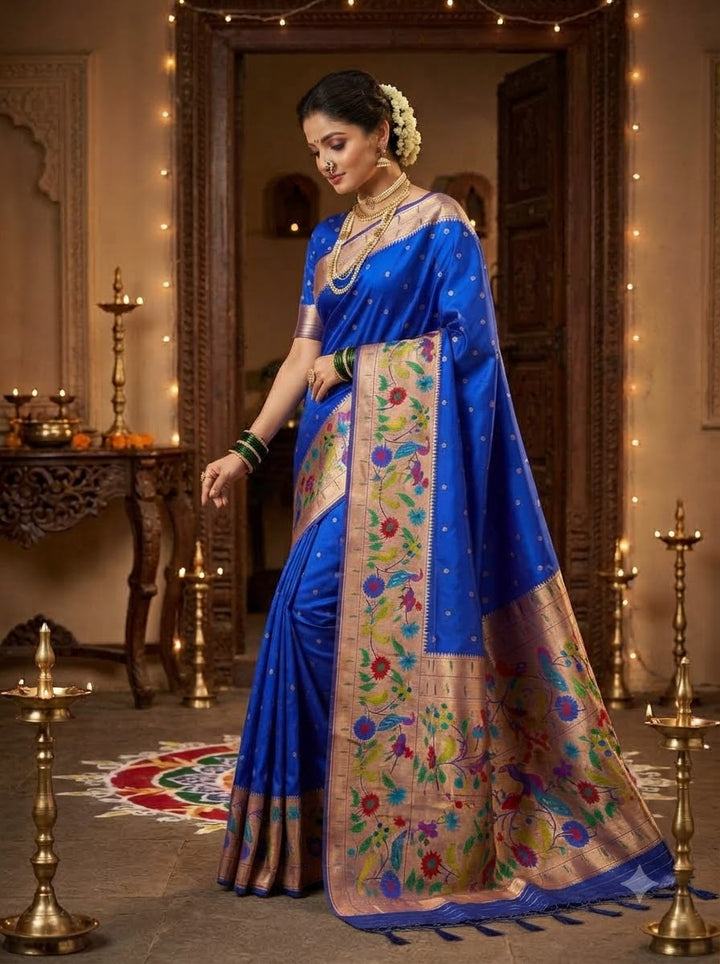 Shahi Kanjivaram Paithani Silk Saree