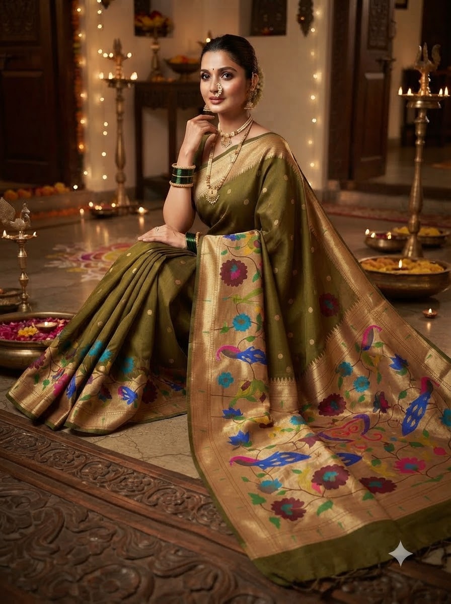 Shahi Kanjivaram Paithani Silk Saree