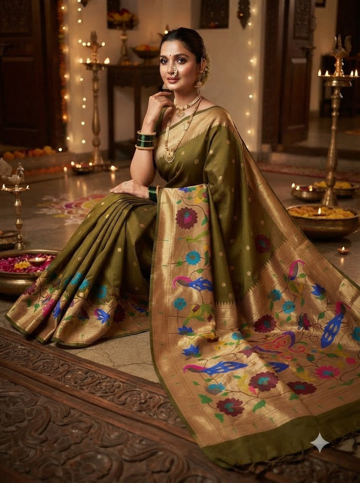 Shahi Kanjivaram Paithani Silk Saree
