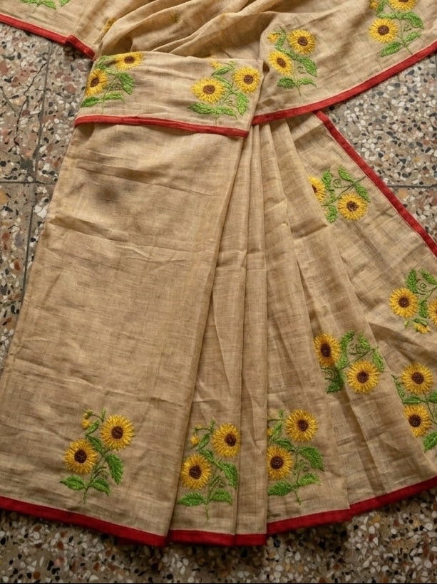 Sunflower Kiran Mul Cotton Saree