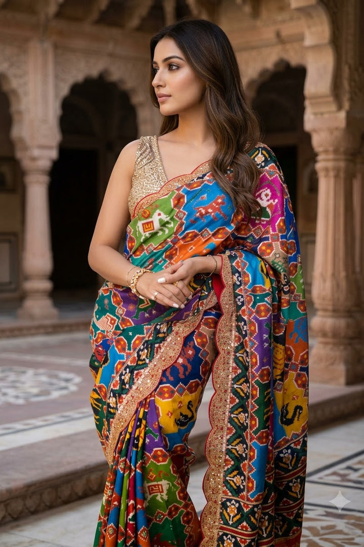 Clebrity Inspired Designer Patola Silk Saree