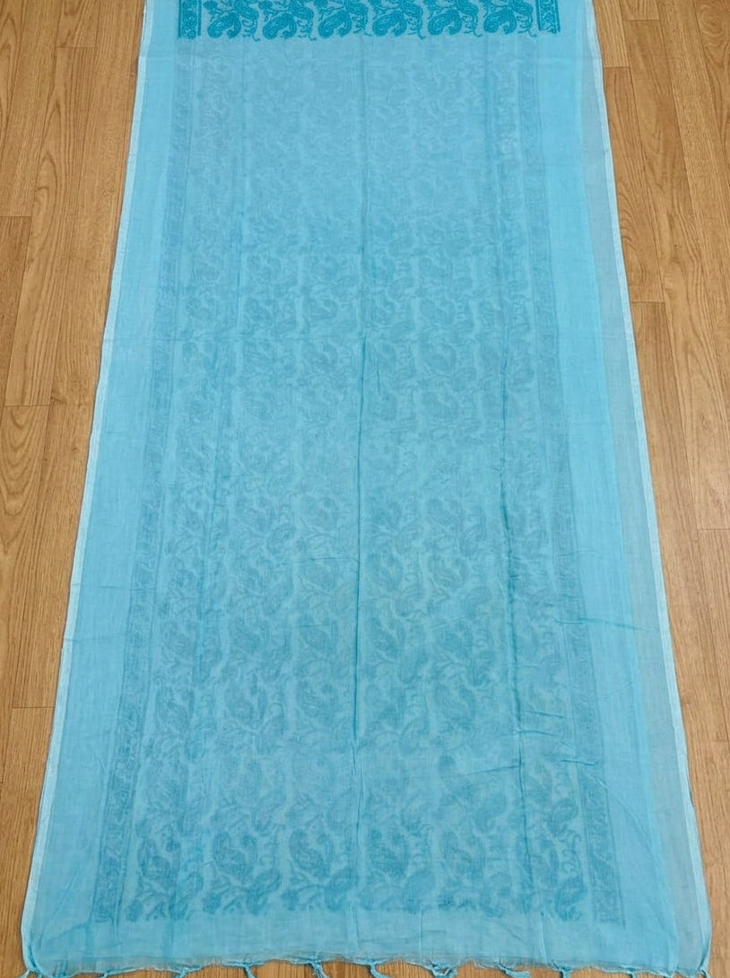 Petals & Paisley Mul Cotton Saree