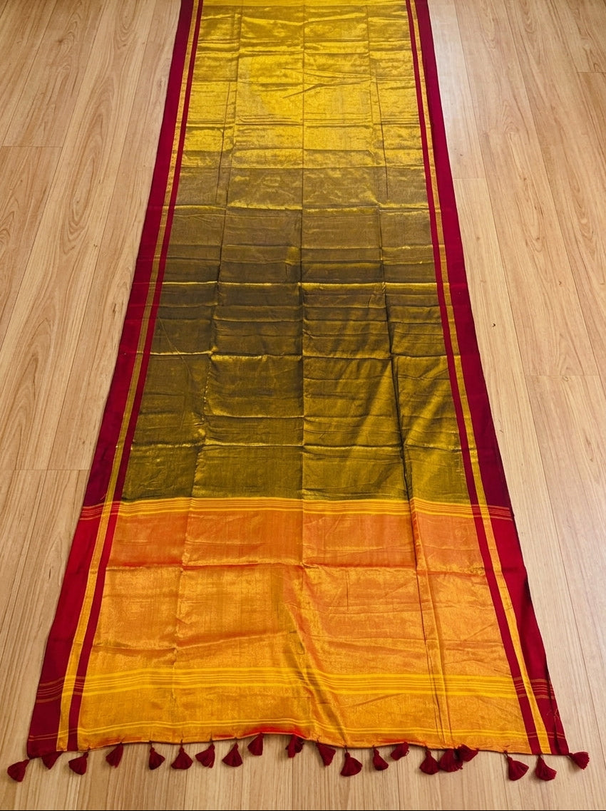 Sunlit Ether Tissue Cotton Saree