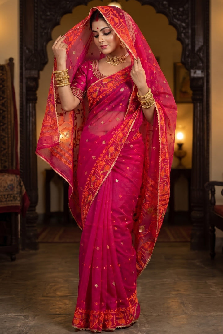 Rajmohini Katdana Jamdani Saree