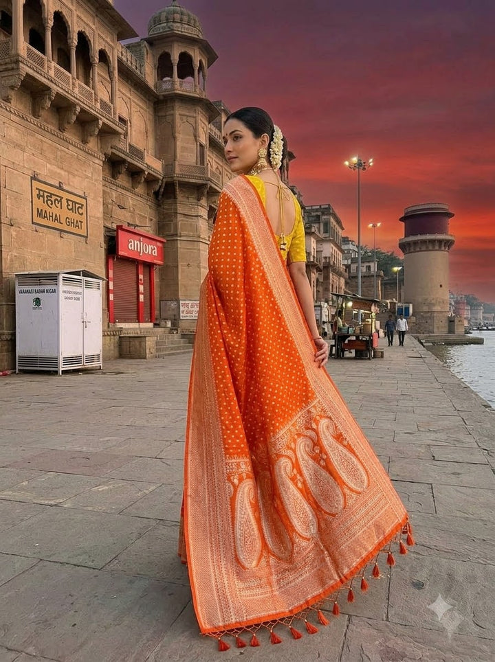 The Queen You Are Crepe Khaddi Silk Saree
