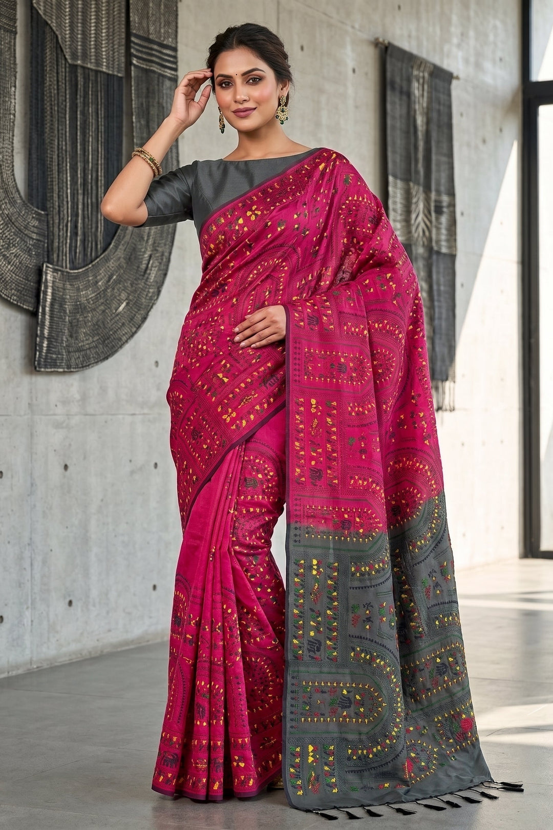 Melody of Colors Cotton Silk Saree