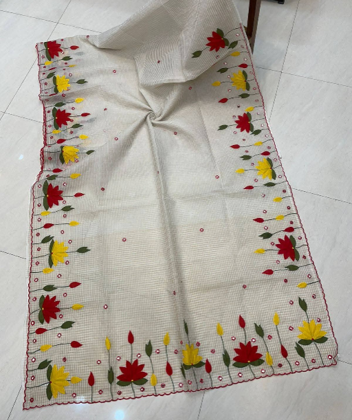 Padyo Pata Kota Applique Saree