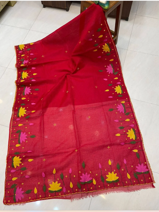 Padyo Pata Kota Applique Saree
