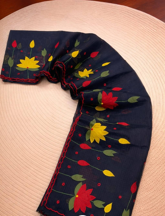 Padyo Pata Kota Applique Saree