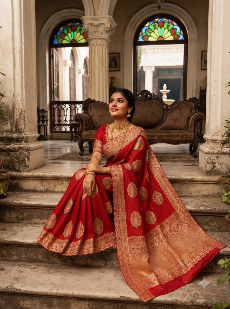 Sophisticated Elegance – Premium Dola Silk (Blended) Saree