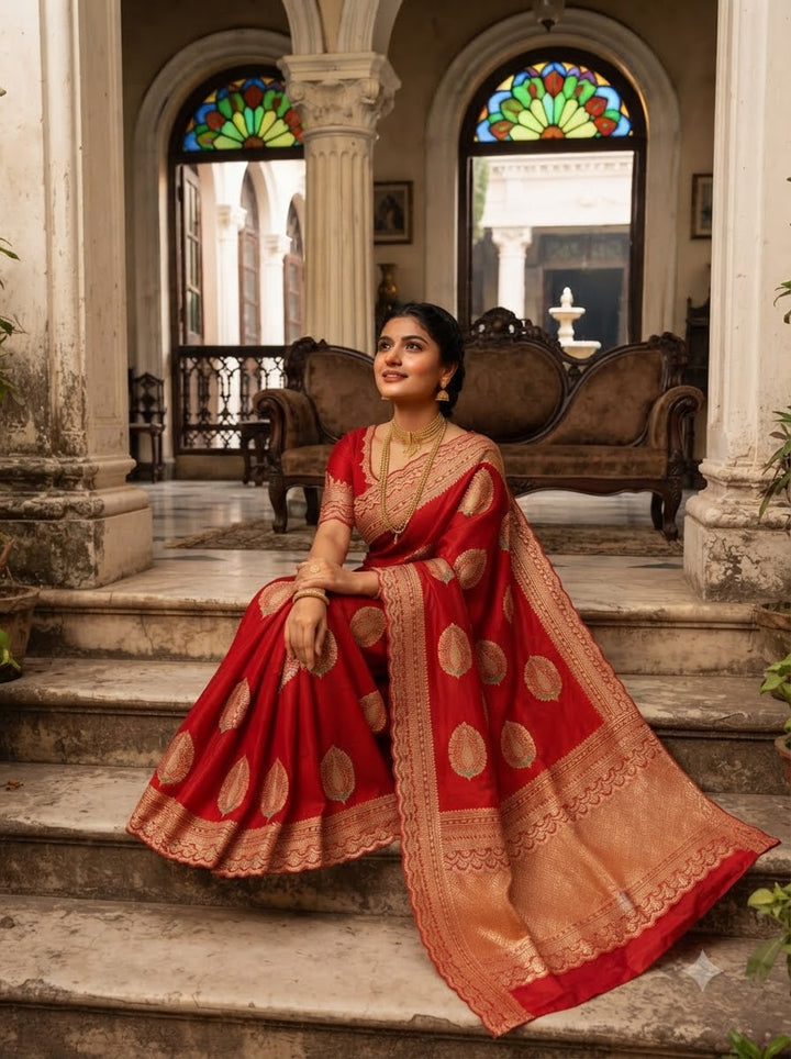 Sophisticated Elegance – Premium Dola Silk (Blended) Saree