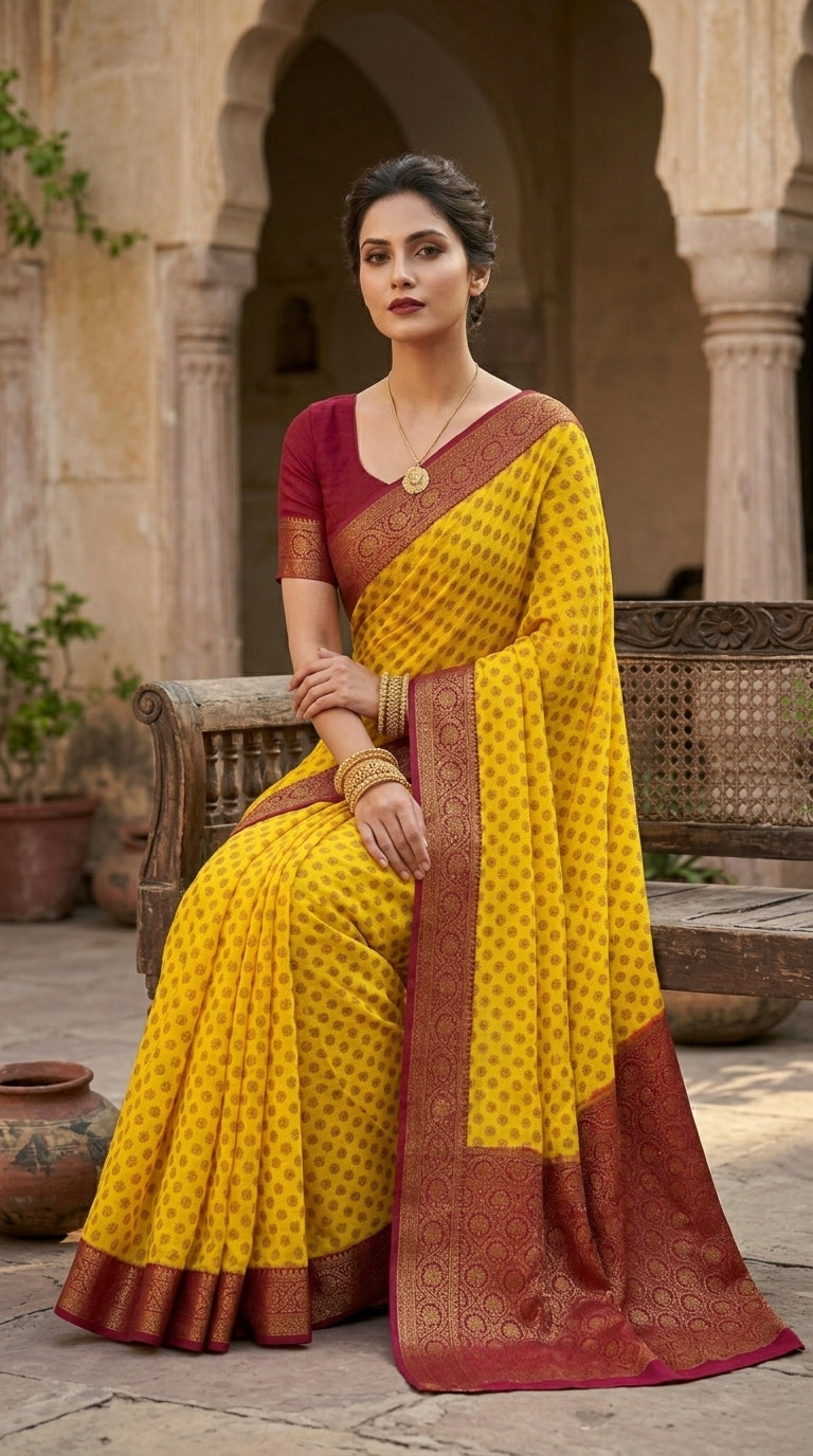 Swarnima Banarasi Semi Georgette Saree