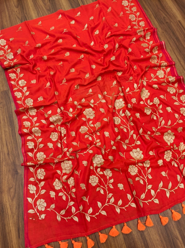 Pushpakunj Pure Mul Cotton Saree