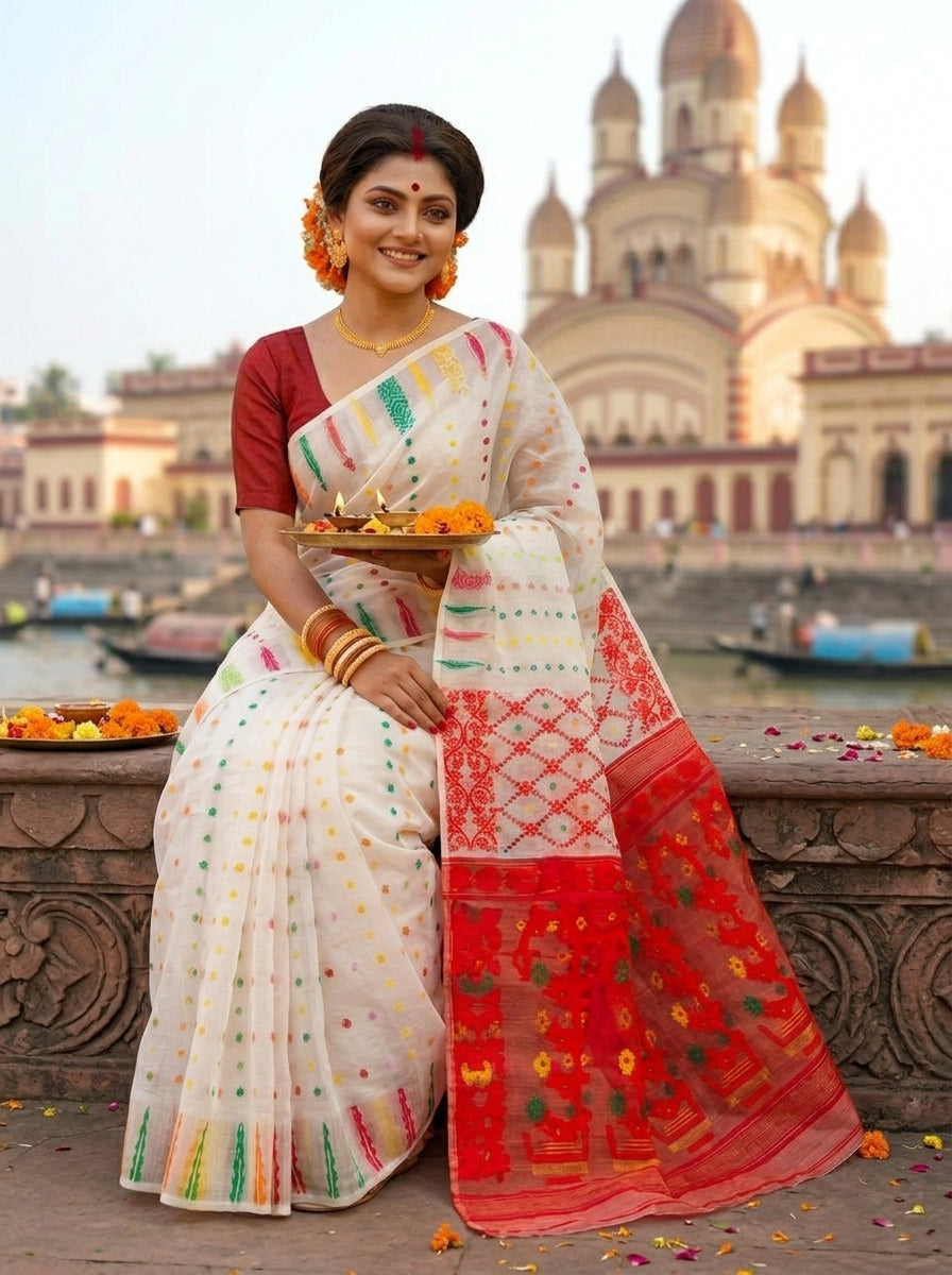 Ava Probaho Bengal Jamdani Saree