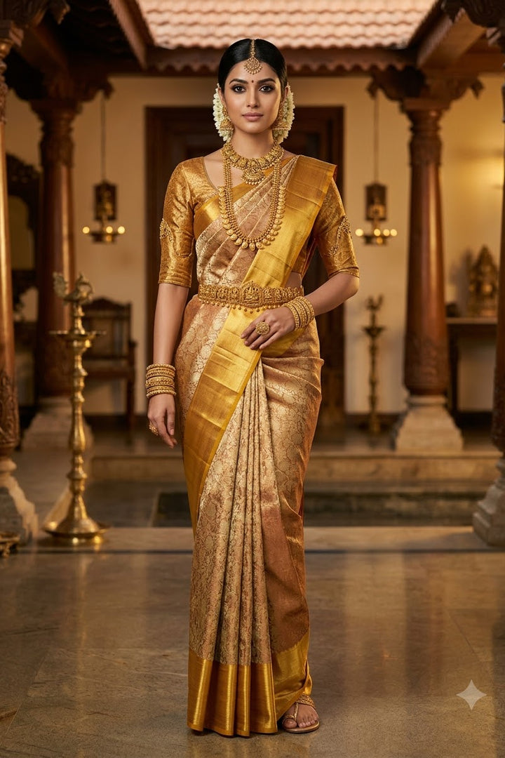Nita Ambani Inspired Tissue Silk Saree