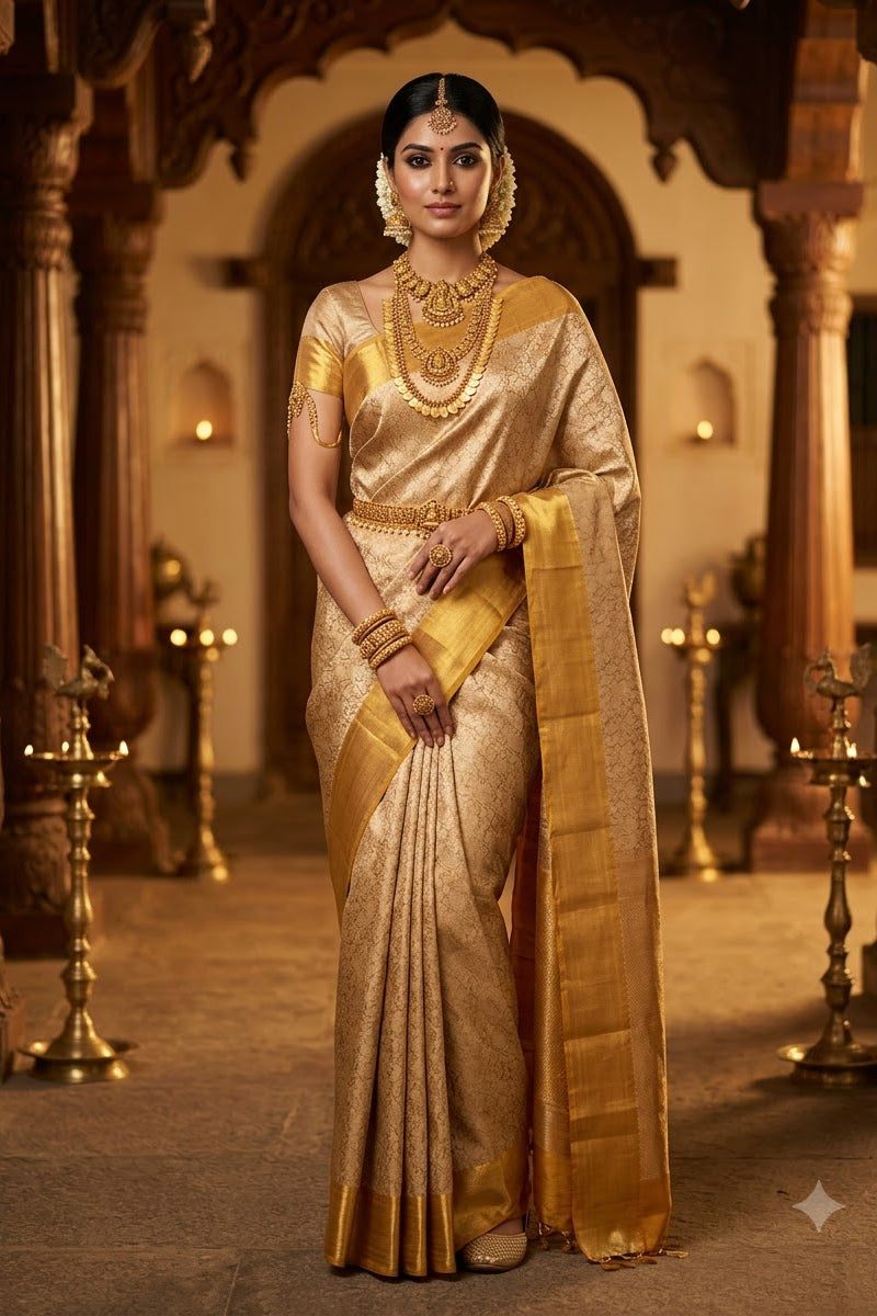 Nita Ambani Inspired Tissue Silk Saree
