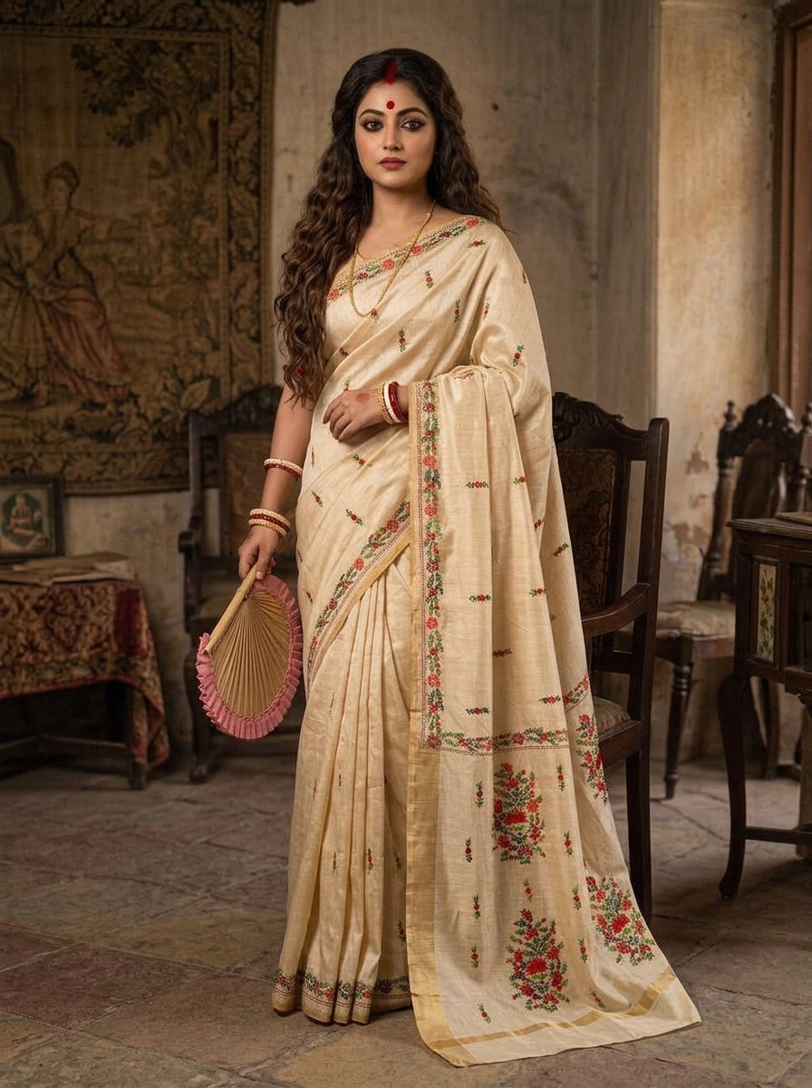 Swarnanjali Semi Tussar Silk Saree 1