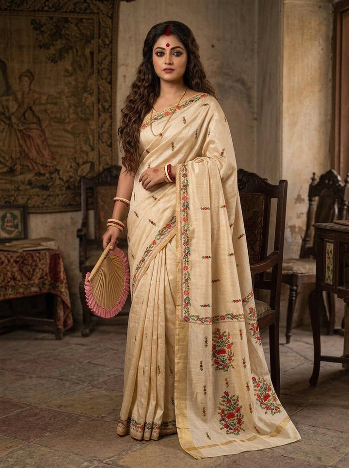 Swarnanjali Semi Tussar Silk Saree 1