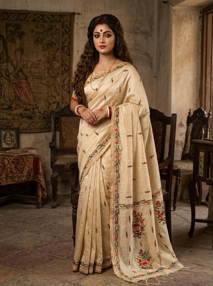 Swarnanjali Semi Tussar Silk Saree 1