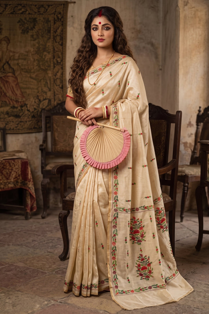 Swarnanjali Semi Tussar Silk Saree 1