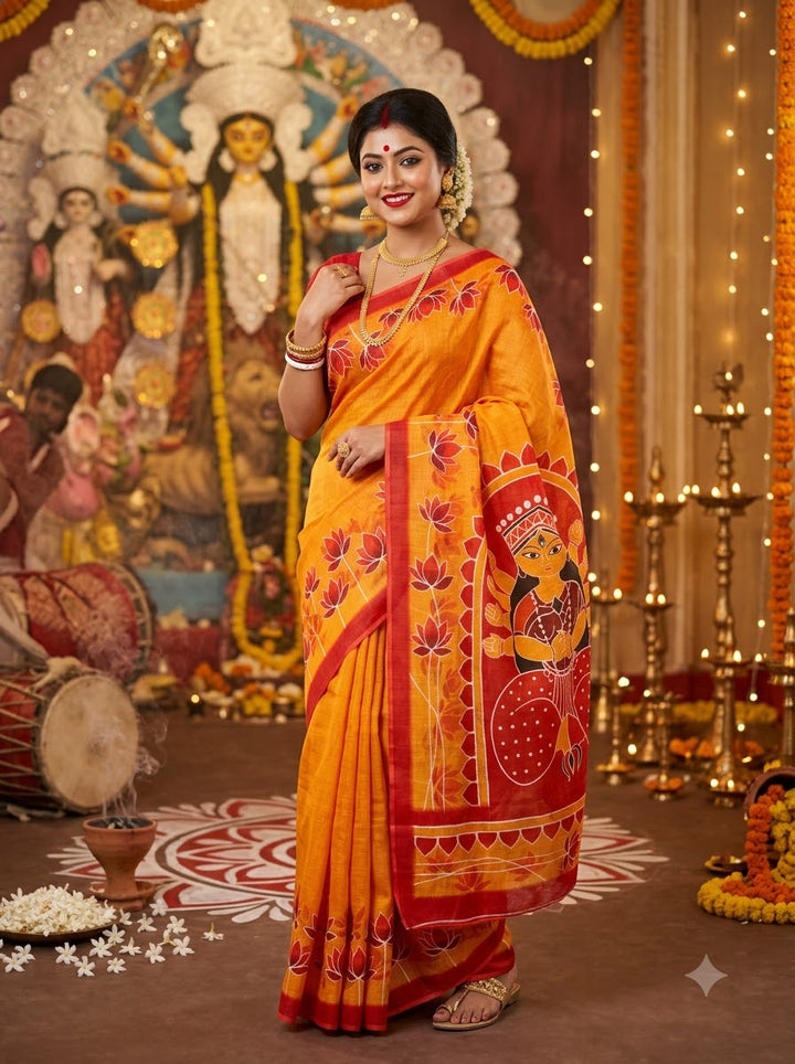 Shakti & Shringar Soft Linen Printed Saree