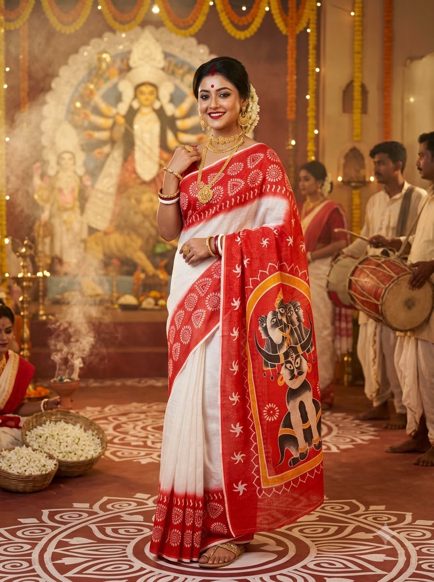 Shakti & Shringar Soft Linen Printed Saree