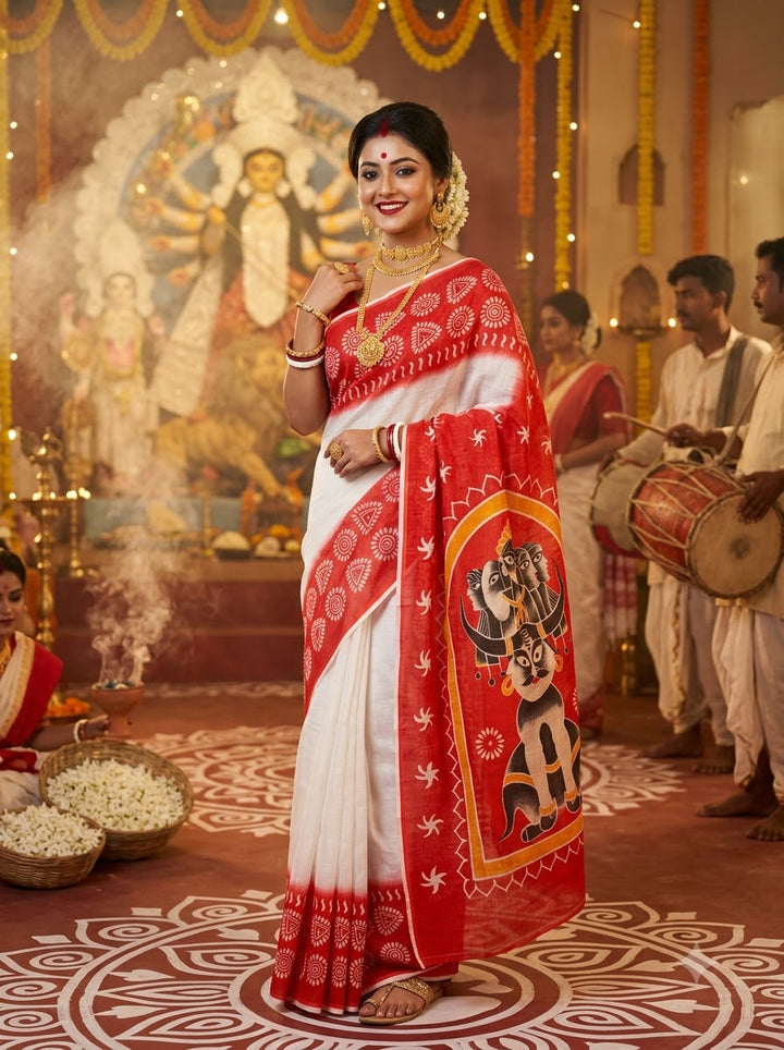 Shakti & Shringar Soft Linen Printed Saree