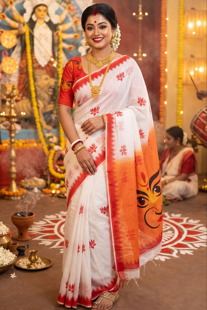 Shakti & Shringar Soft Linen Printed Saree