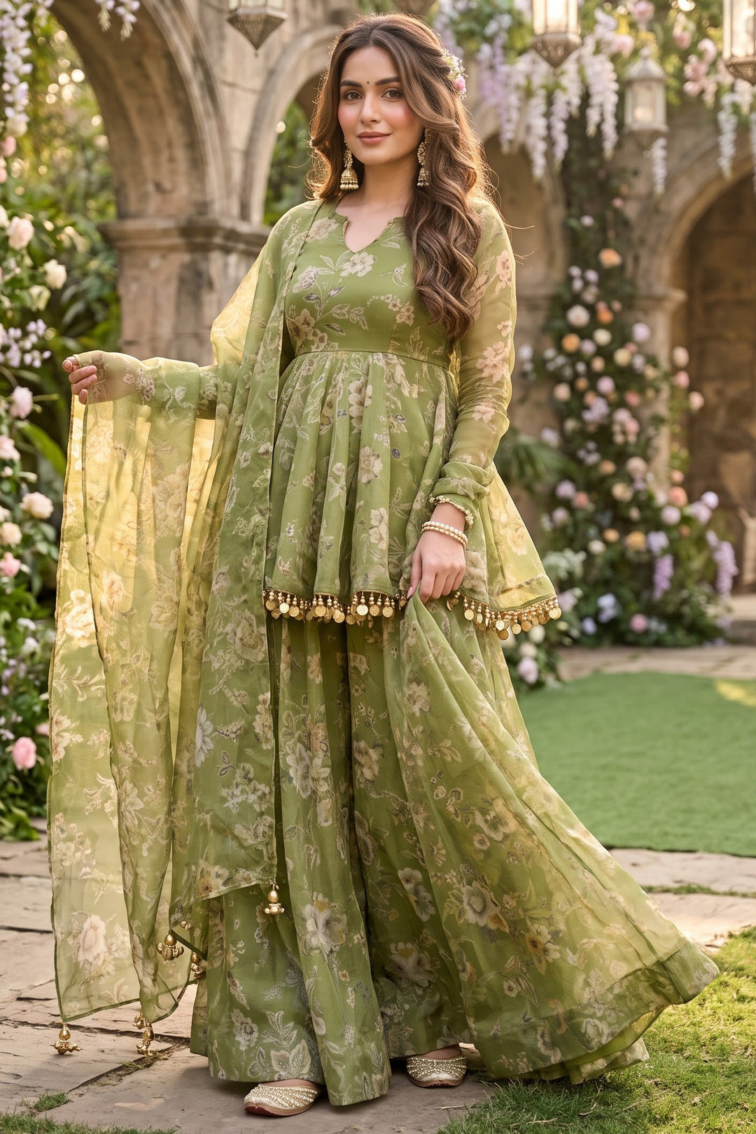 The Romance of Bloom Designer Sharara Set