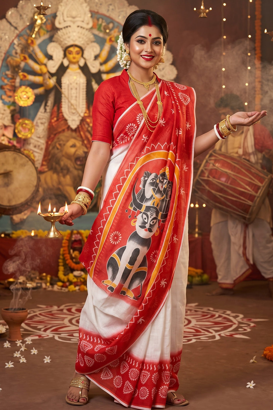 Shakti & Shringar Soft Linen Printed Saree